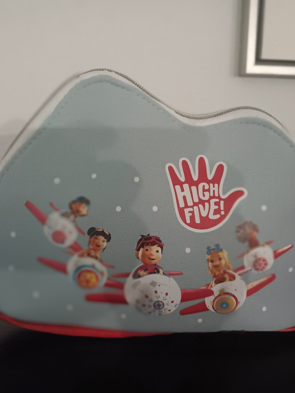 & Other Stories Light Blue Kids Carry Case with Airplane Characters